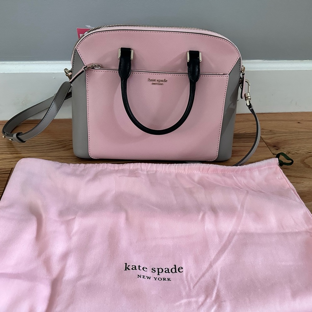 Kate Spade pink and grey hand bag